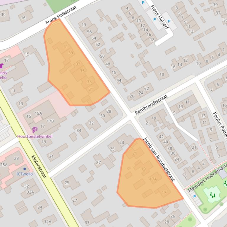 Kaart van postcodegebied 7391AW.