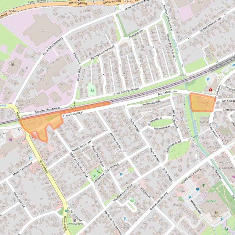 Kaart van postcodegebied 7391BA.