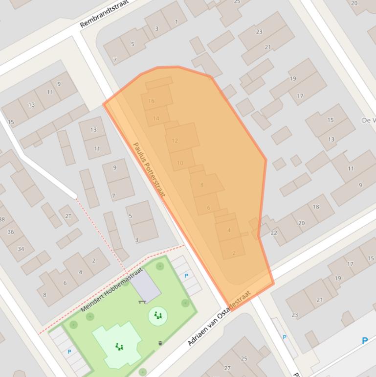 Kaart van postcodegebied 7391BE.