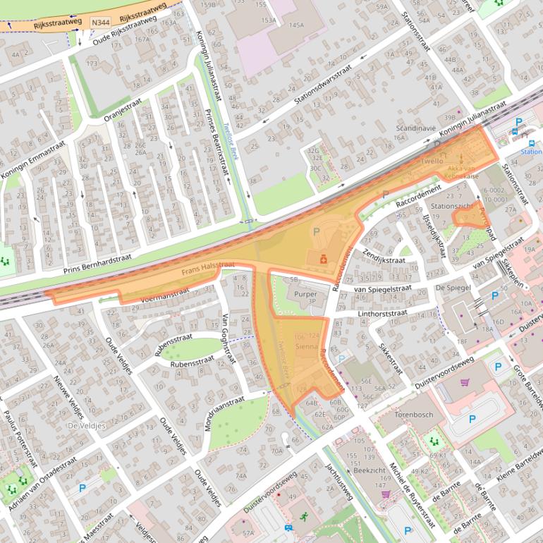 Kaart van postcodegebied 7391BT.