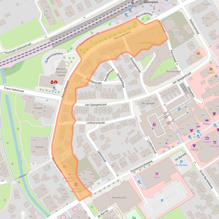 Kaart van postcodegebied 7391BX.