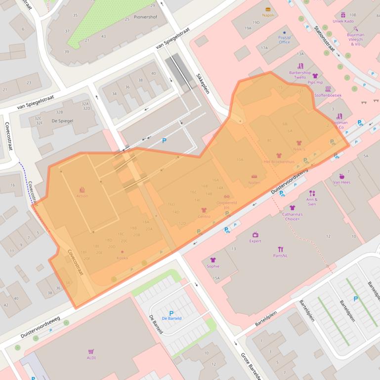 Kaart van postcodegebied 7391CD.
