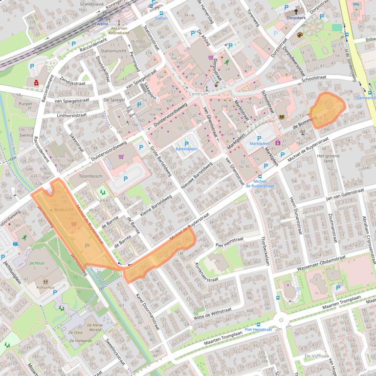 Kaart van postcodegebied 7391CT.