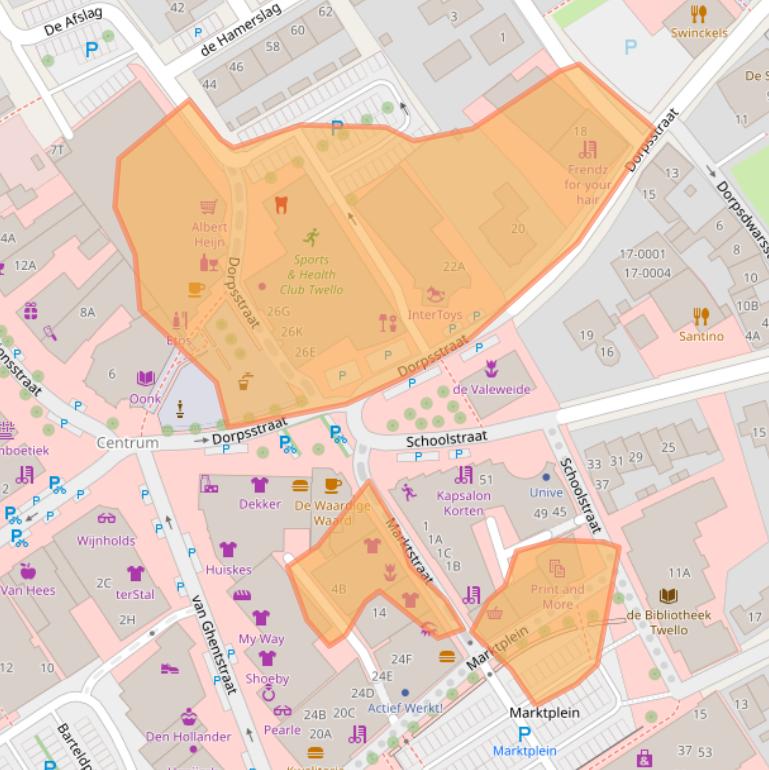 Kaart van postcodegebied 7391DE.