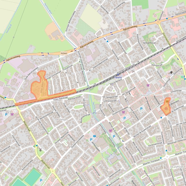 Kaart van postcodegebied 7391DH.