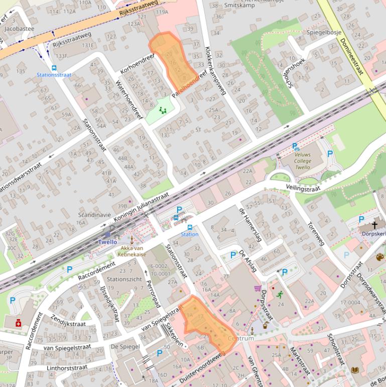 Kaart van postcodegebied 7391EG.