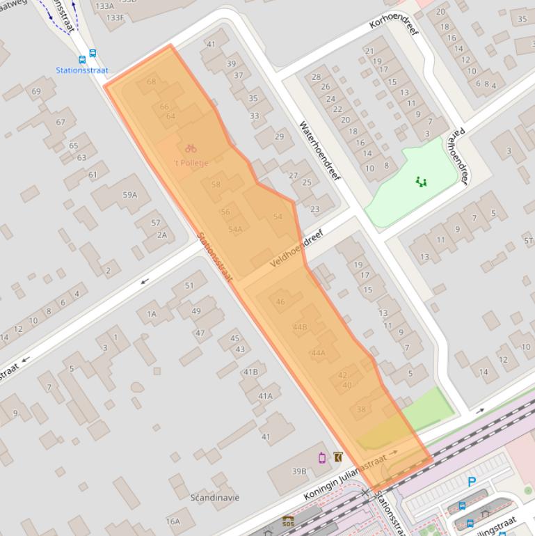 Kaart van postcodegebied 7391EL.