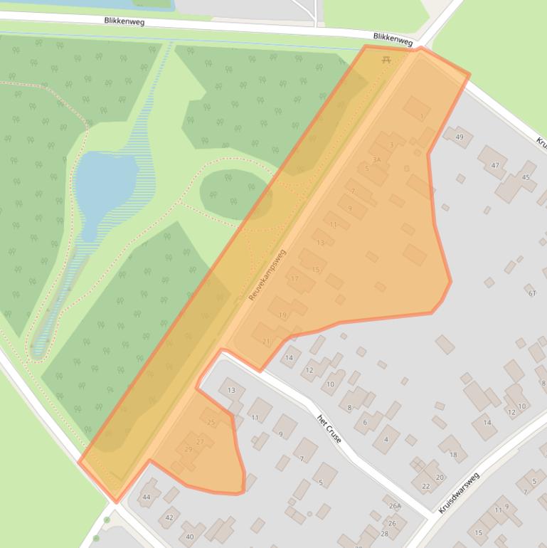 Kaart van postcodegebied 7391EW.