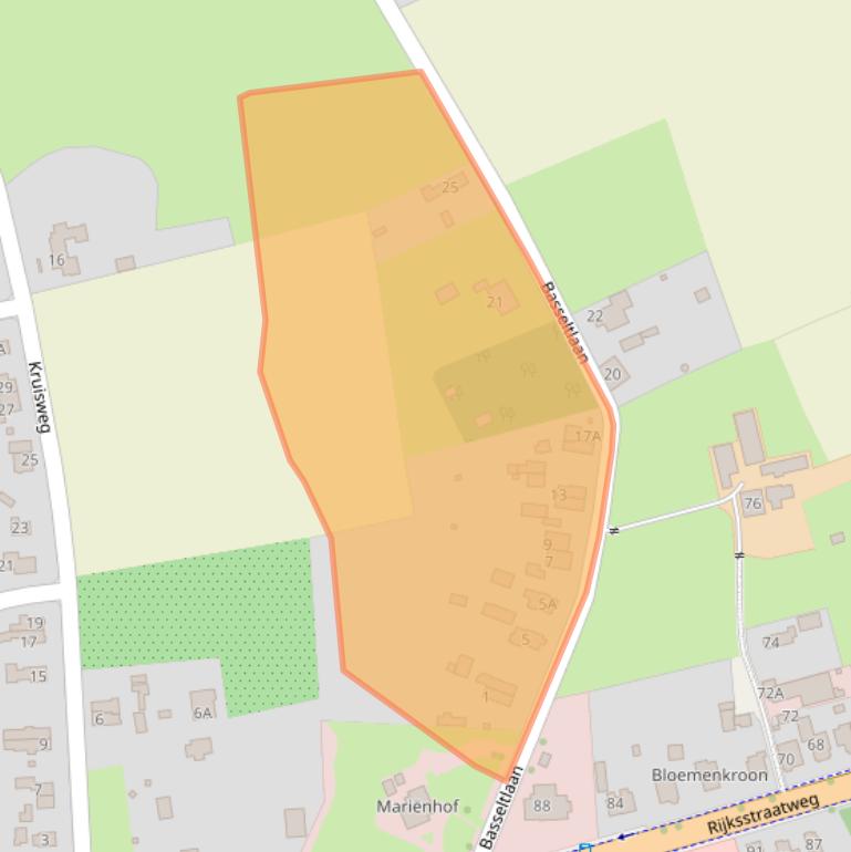 Kaart van postcodegebied 7391GD.