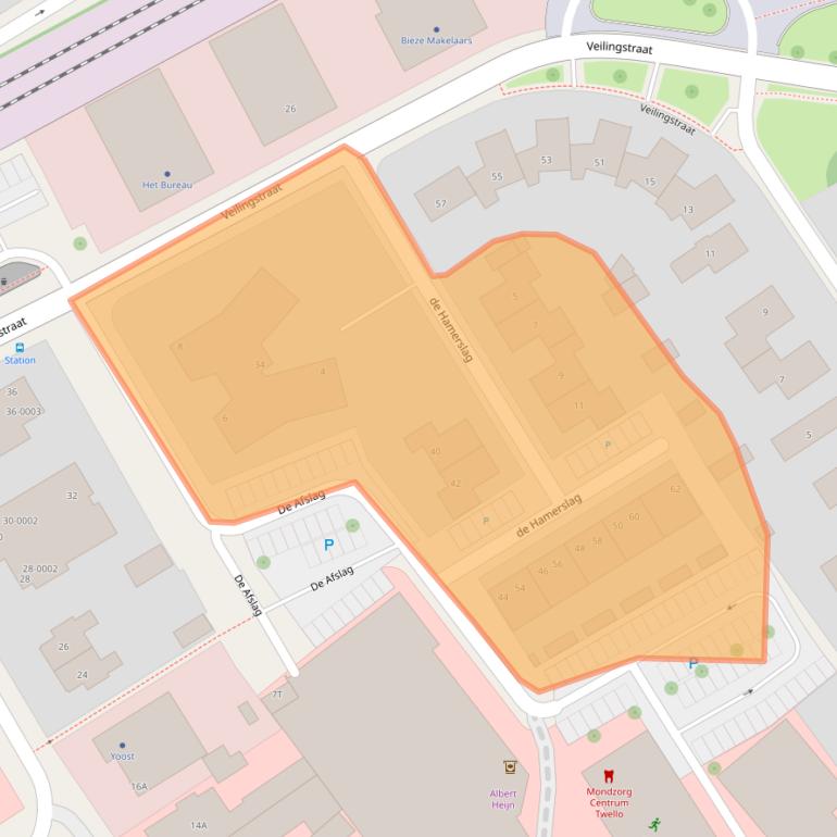 Kaart van postcodegebied 7391GN.