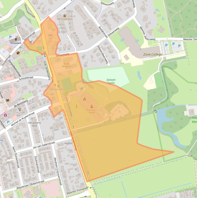 Kaart van postcodegebied 7391KA.