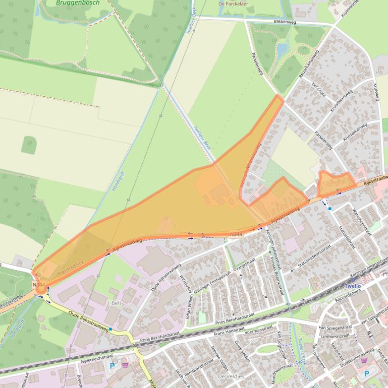 Kaart van postcodegebied 7391MG.