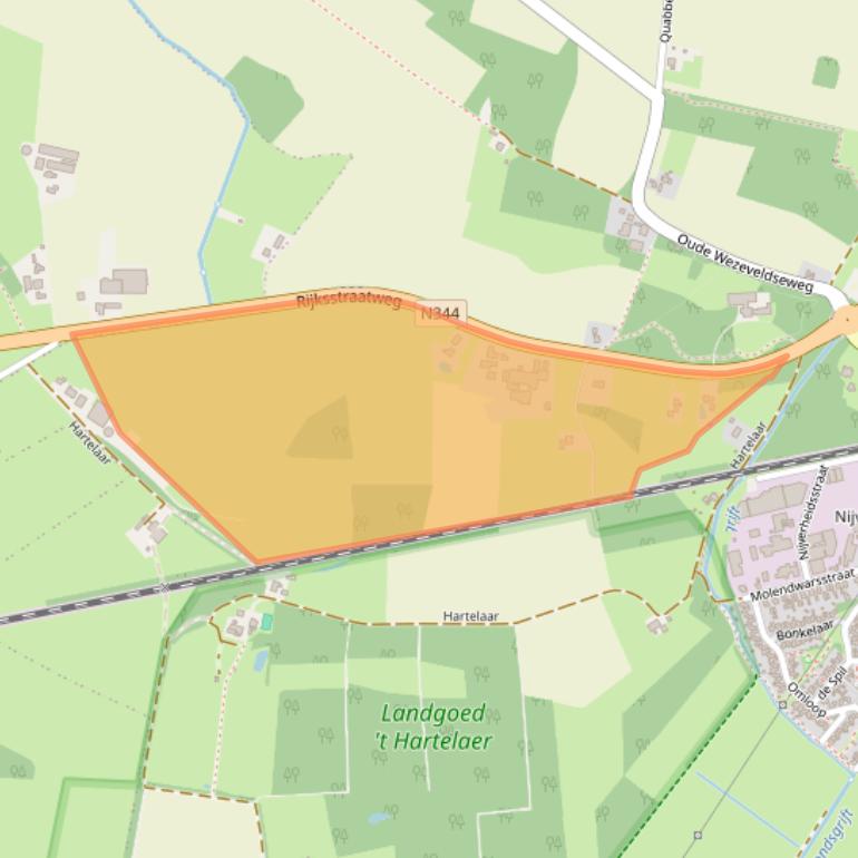 Kaart van postcodegebied 7391MN.