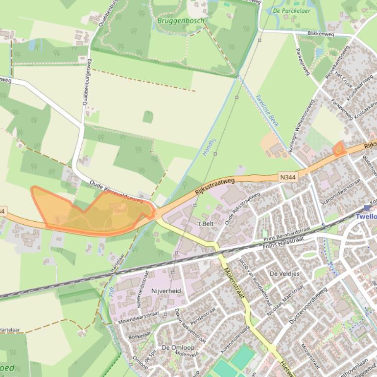 Kaart van postcodegebied 7391MX.