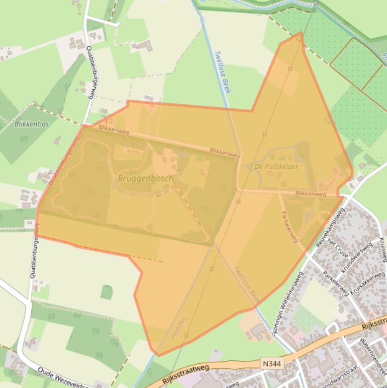 Kaart van postcodegebied 7391NA.