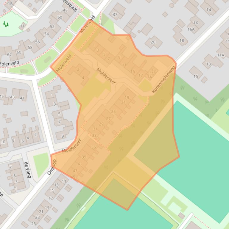 Kaart van postcodegebied 7391PJ.