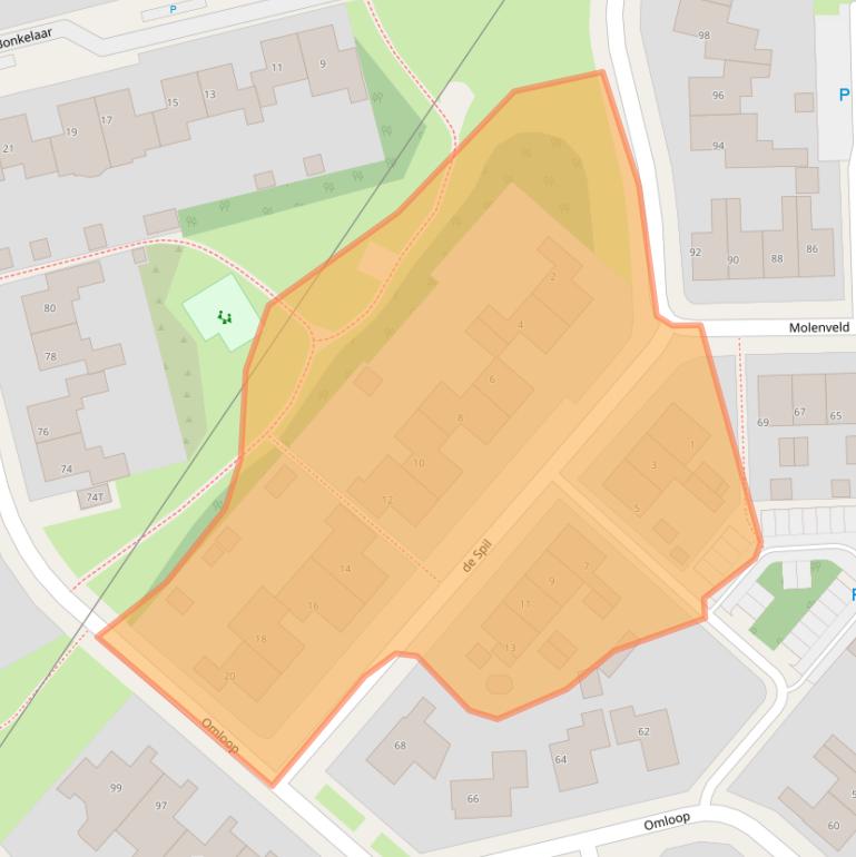 Kaart van postcodegebied 7391PR.