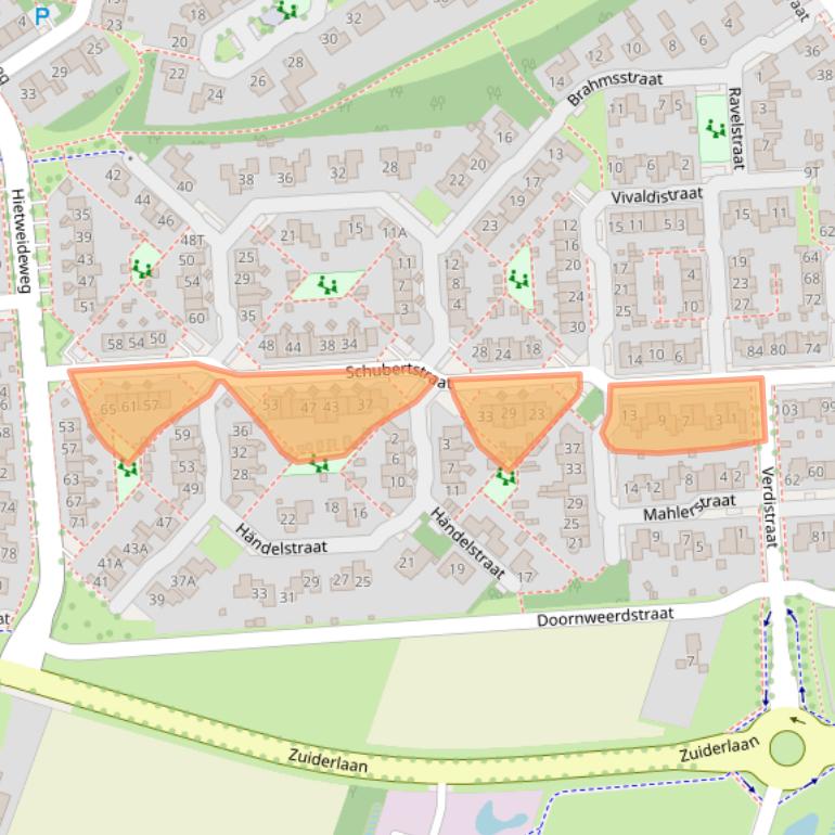 Kaart van postcodegebied 7391RC.