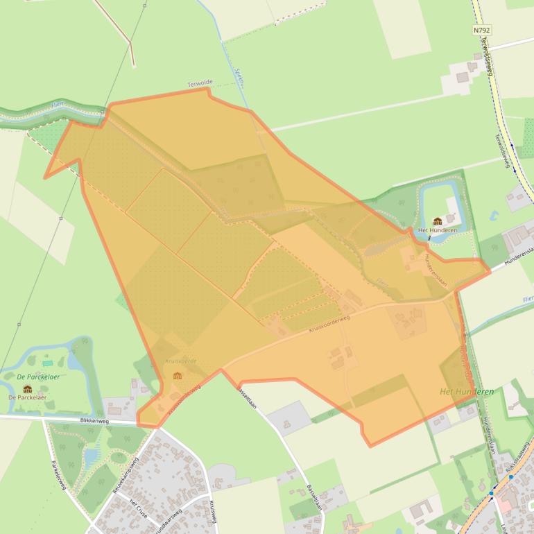 Kaart van postcodegebied 7391TA.