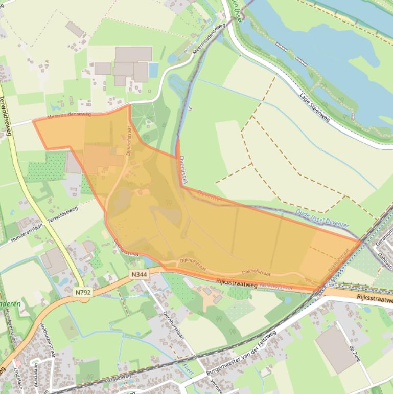 Kaart van postcodegebied 7391TG.