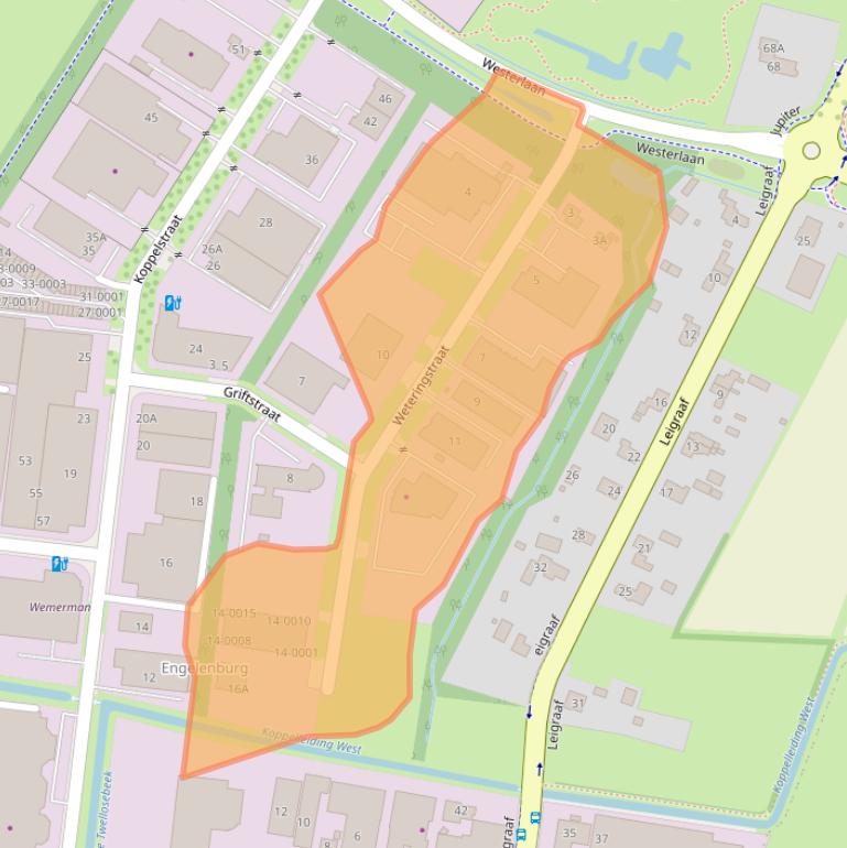 Kaart van postcodegebied 7391TX.