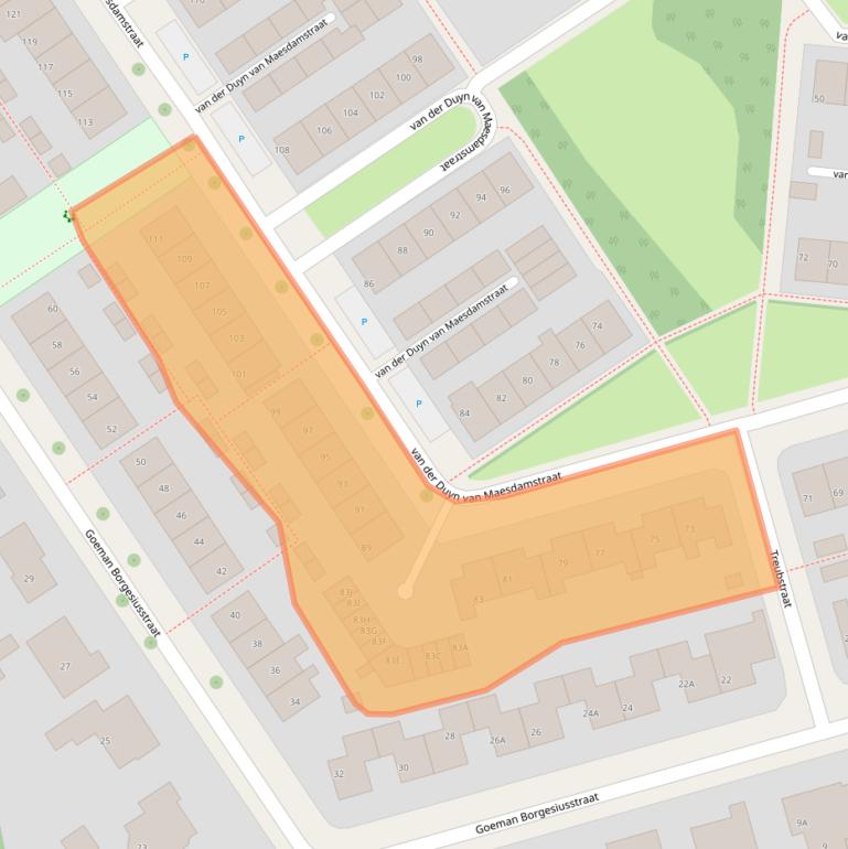 Kaart van postcodegebied 7391VK.