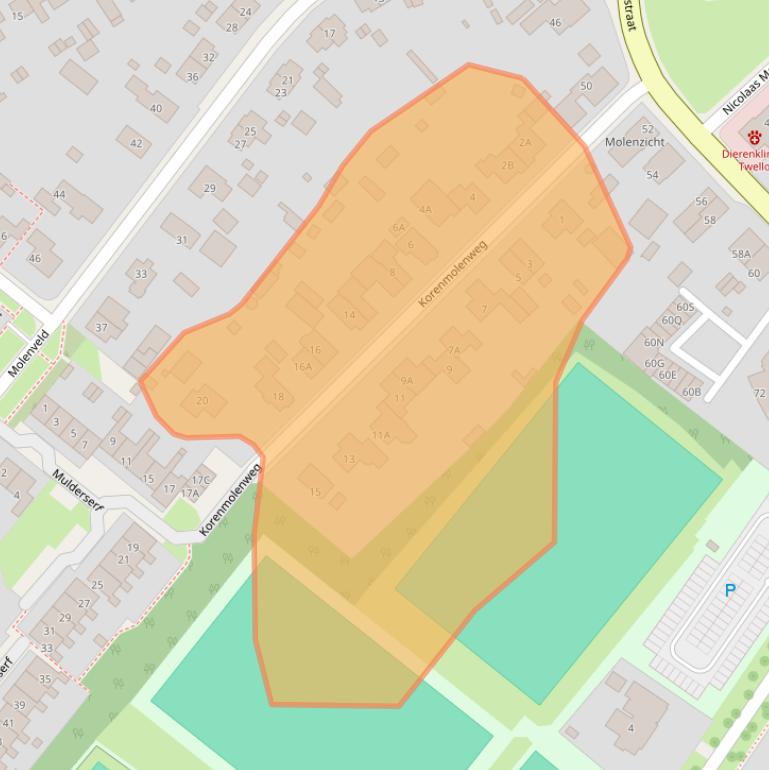 Kaart van postcodegebied 7391ZA.