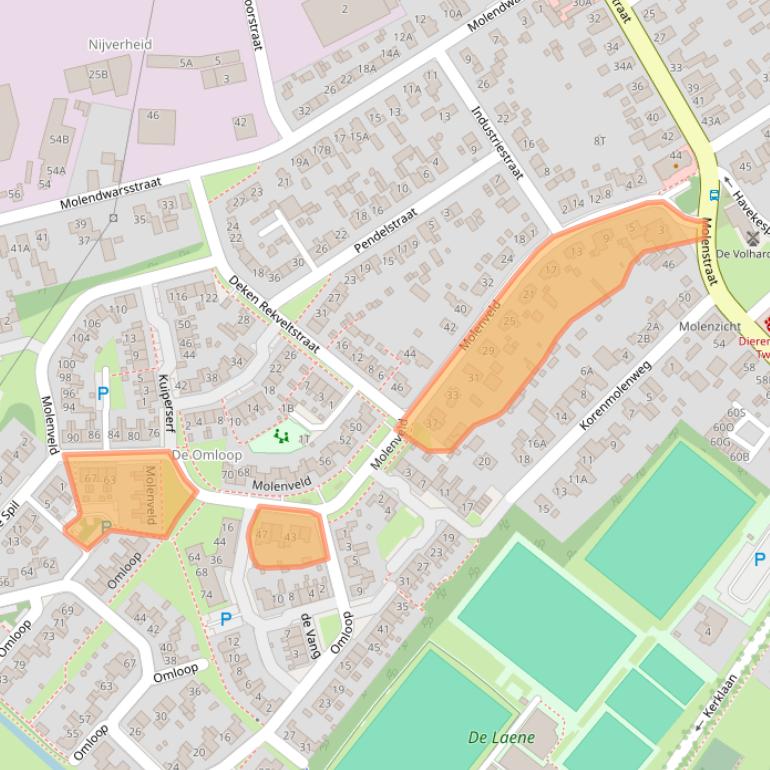 Kaart van postcodegebied 7391ZB.