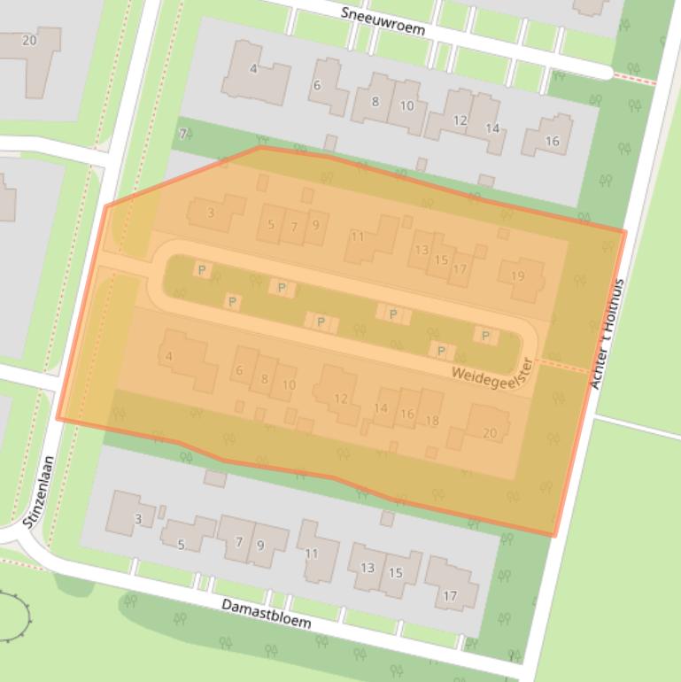 Kaart van postcodegebied 7392AC.