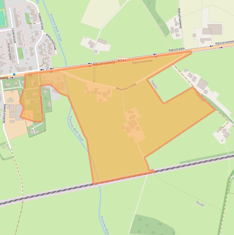 Kaart van postcodegebied 7395MA.