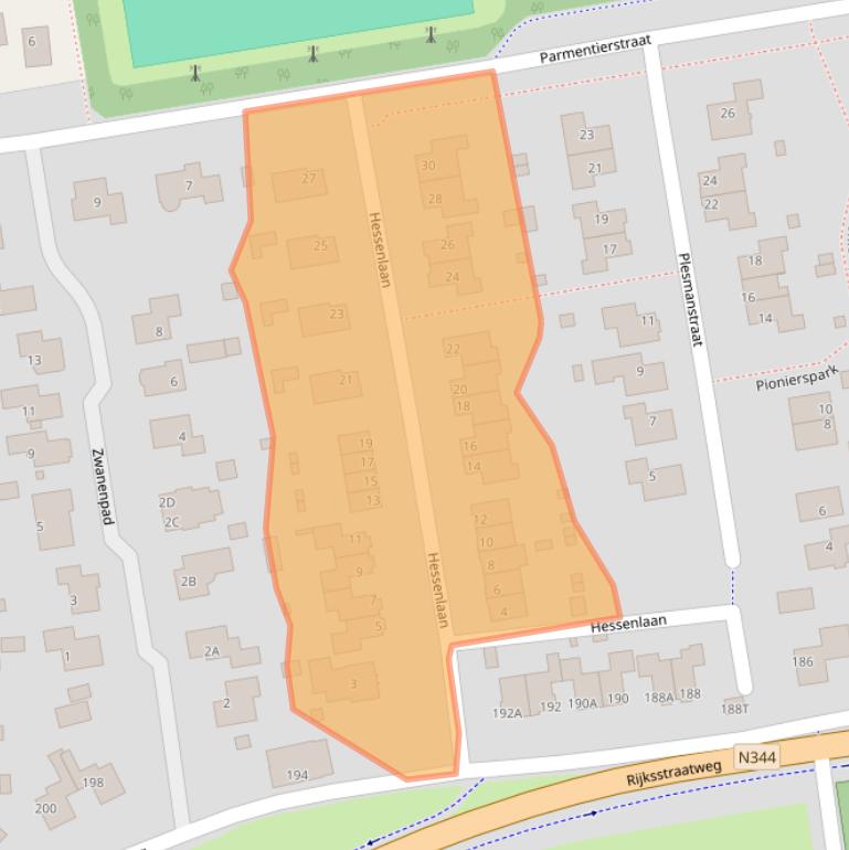 Kaart van postcodegebied 7395MH.