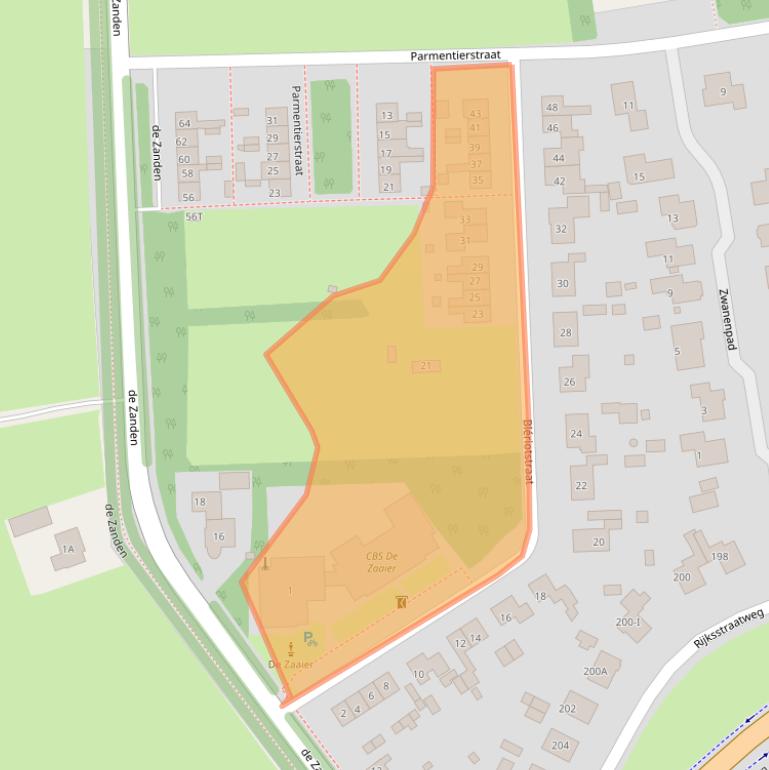 Kaart van postcodegebied 7395ML.
