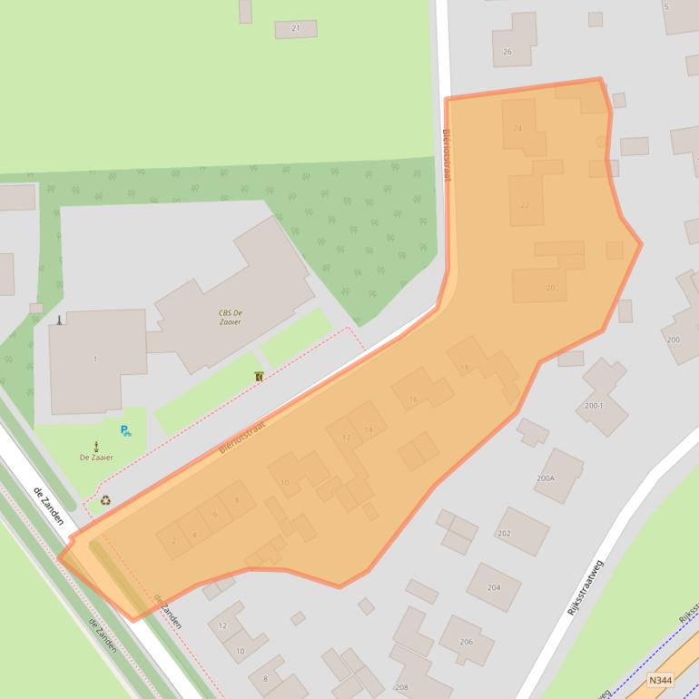 Kaart van postcodegebied 7395MN.