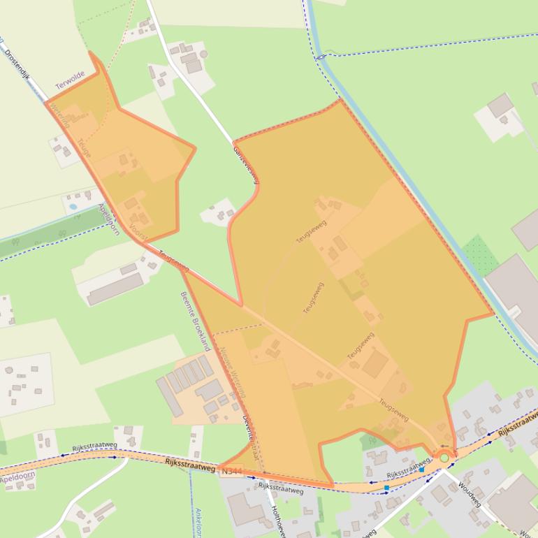 Kaart van postcodegebied 7395SG.