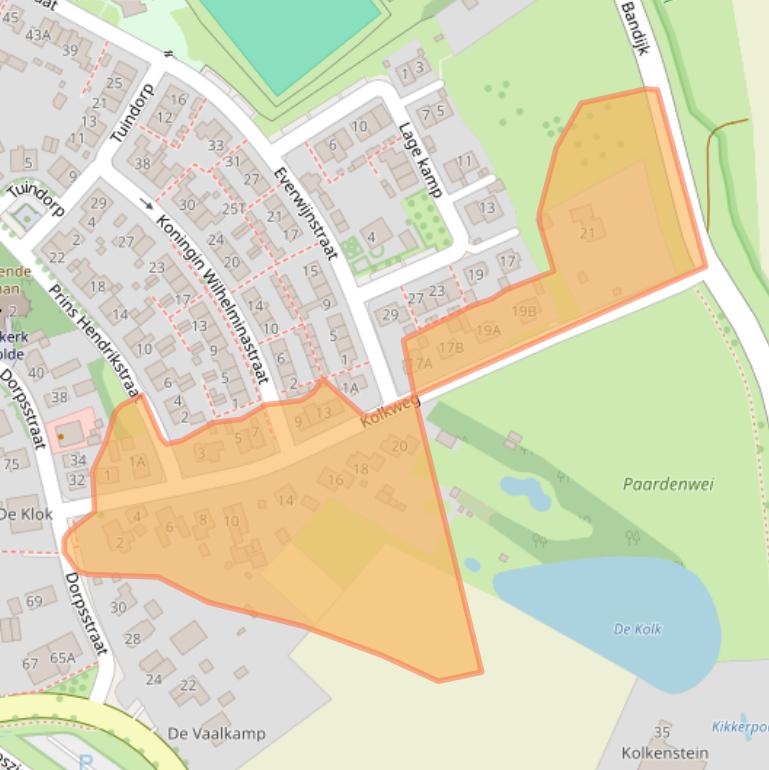 Kaart van postcodegebied 7396AH.