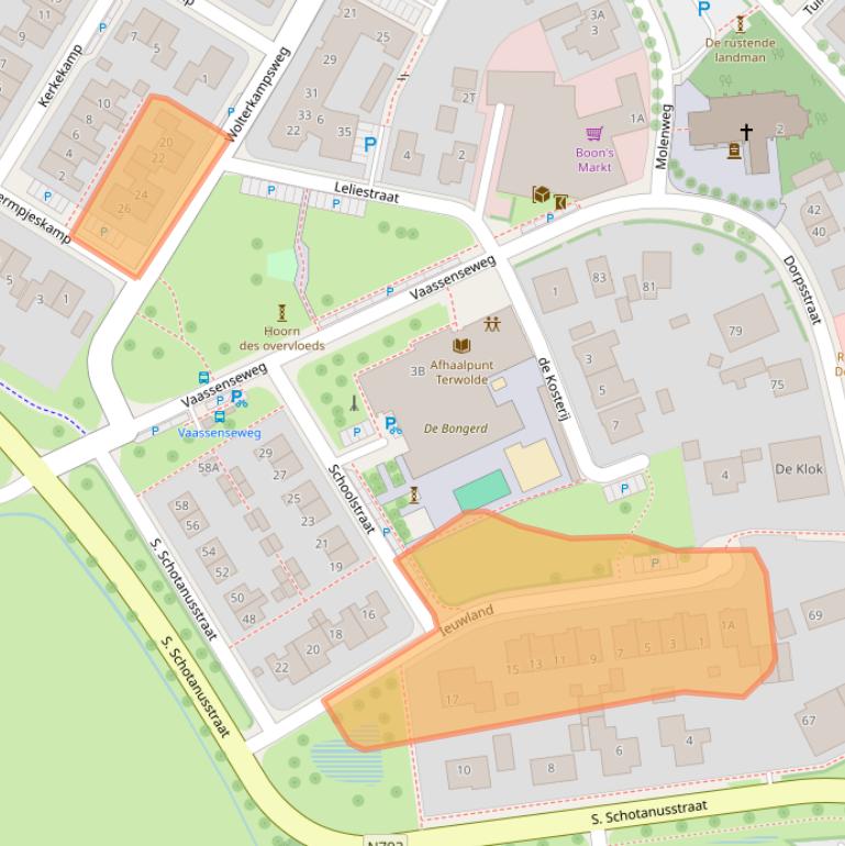 Kaart van postcodegebied 7396AP.