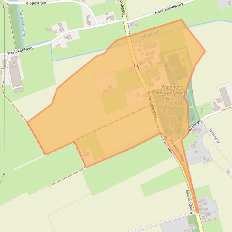 Kaart van postcodegebied 7396BH.