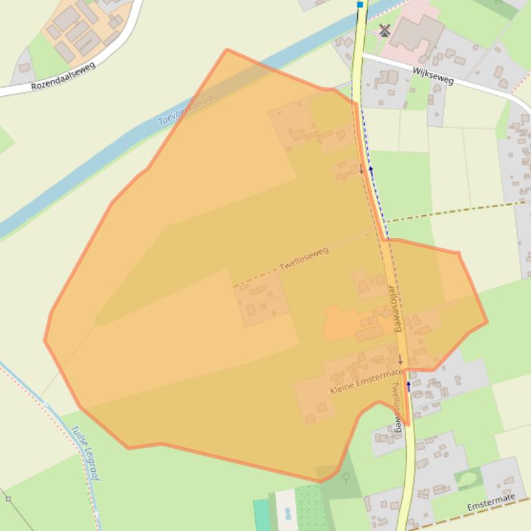 Kaart van postcodegebied 7396BK.