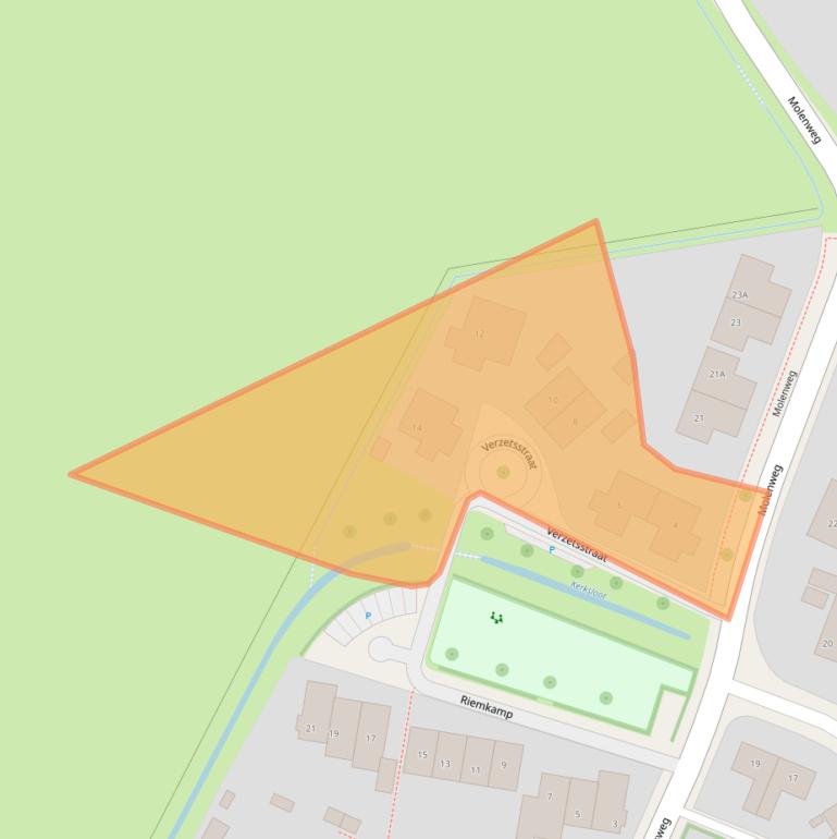 Kaart van postcodegebied 7396CG.