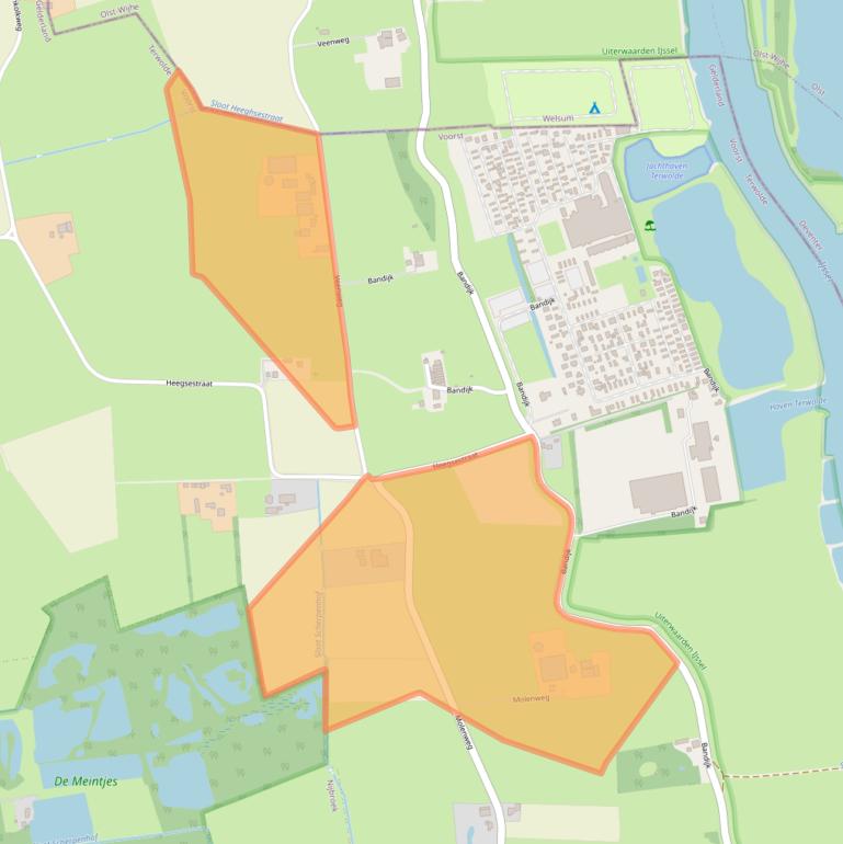 Kaart van postcodegebied 7396NE.