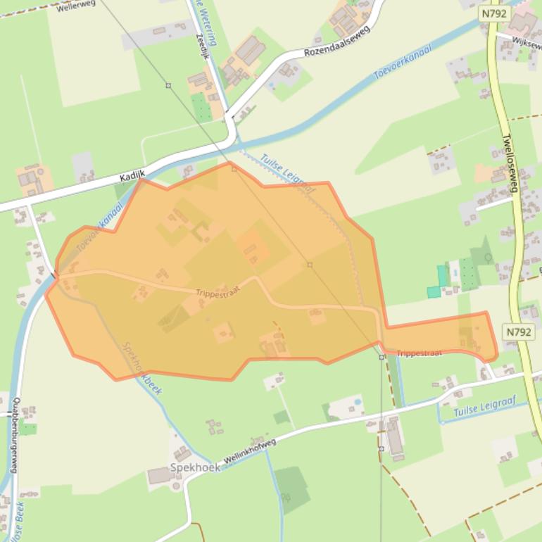 Kaart van postcodegebied 7396NL.