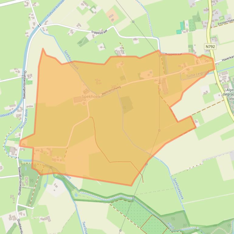 Kaart van postcodegebied 7396NM.