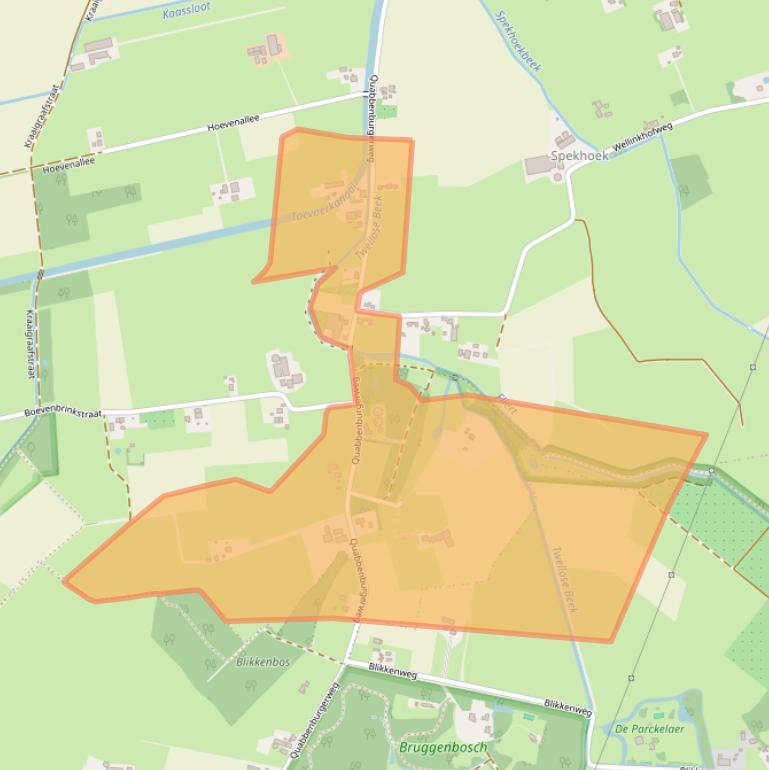 Kaart van postcodegebied 7396NN.