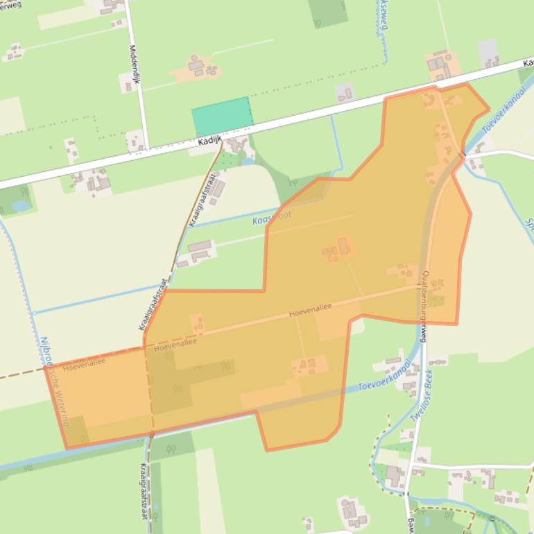 Kaart van postcodegebied 7396NP.