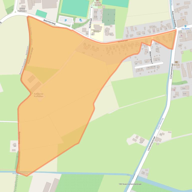 Kaart van postcodegebied 7396PG.