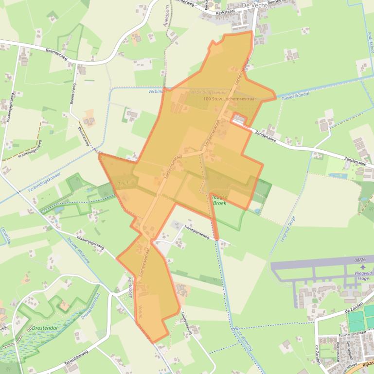 Kaart van postcodegebied 7396PJ.