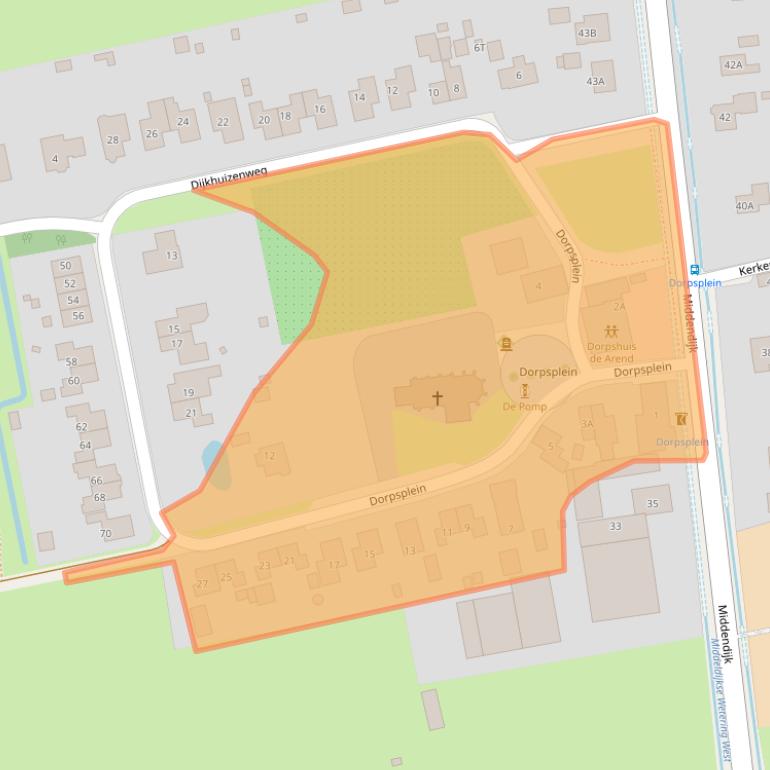 Kaart van postcodegebied 7397NH.