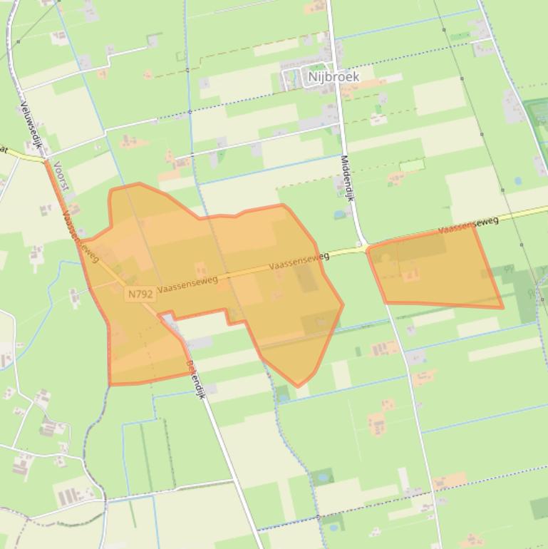 Kaart van postcodegebied 7397NL.