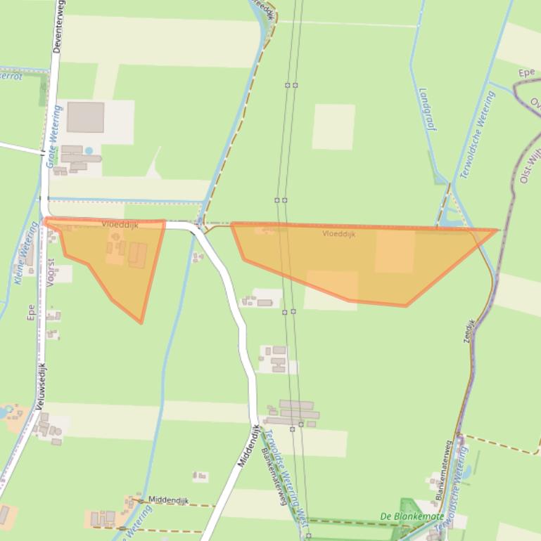 Kaart van postcodegebied 7397NR.