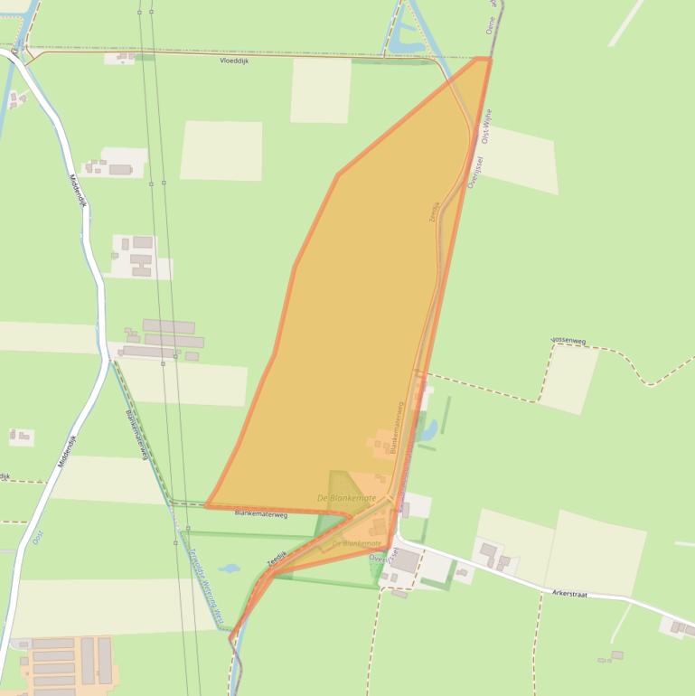 Kaart van postcodegebied 7397NT.